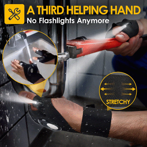 LED Flashlight Waterproof Gloves — Hands-Free Work Light