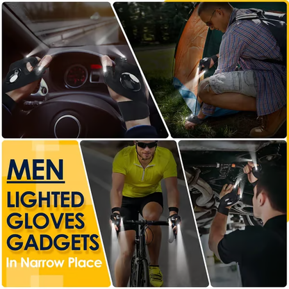 LED flashlight waterproof gloves