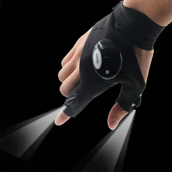 LED flashlight waterproof gloves