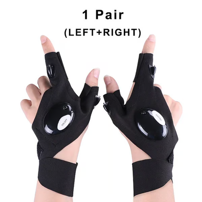 LED flashlight waterproof gloves