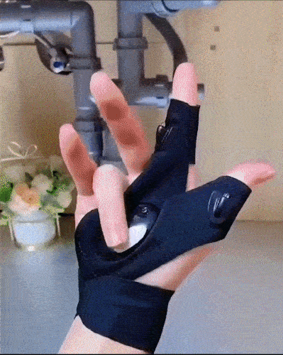 LED flashlight waterproof gloves