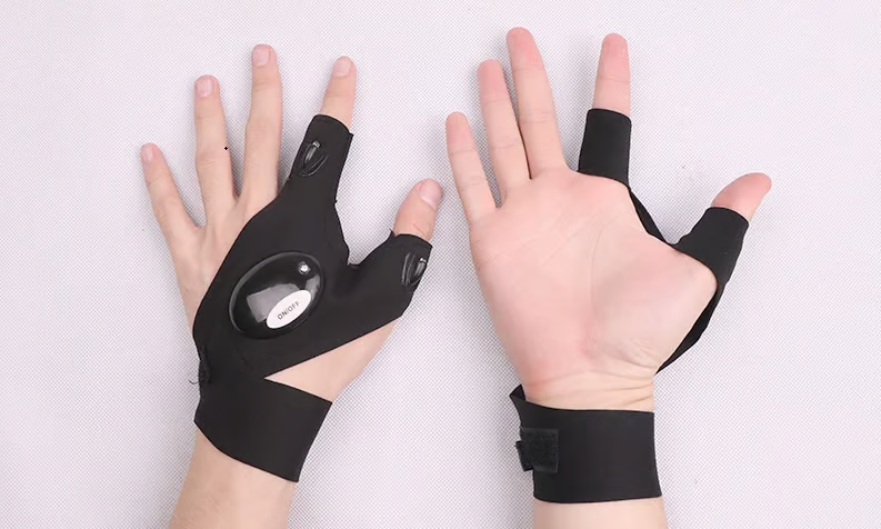 LED flashlight waterproof gloves