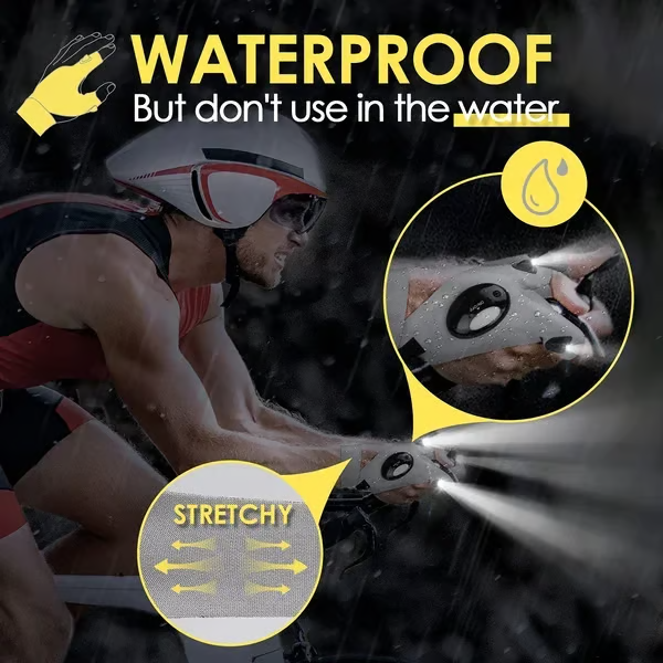 LED flashlight waterproof gloves