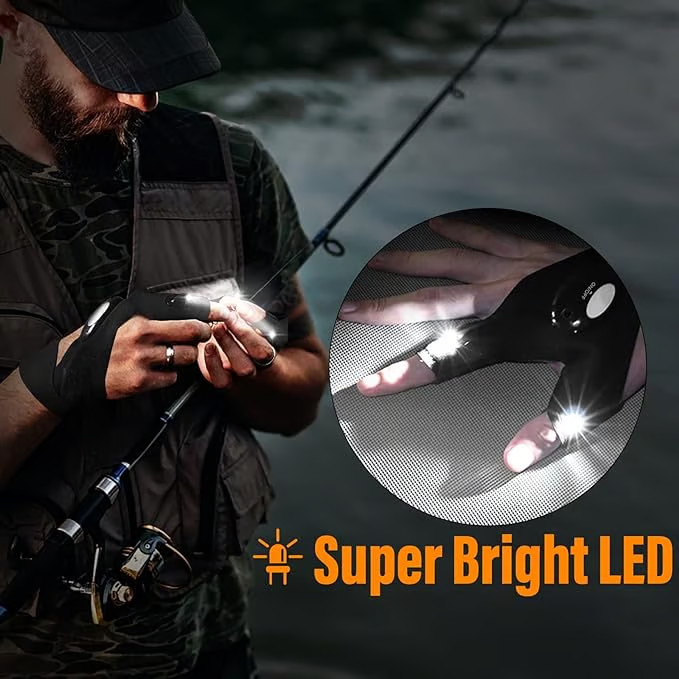 LED flashlight waterproof gloves